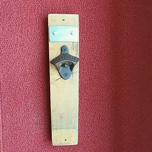 Eco Oak Wall Bottle Opener Wineguys Wood Stave nwt